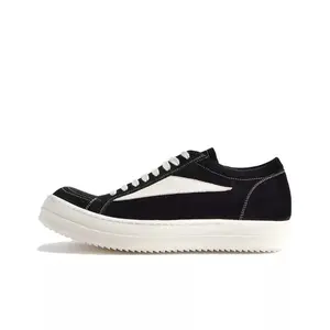Men's and women's ro low top retro Shoes Luxury designer Genuine Cowhide and suede Lace Up sports shoes size 35-47 Casual inverted triangle Gothic style trainers