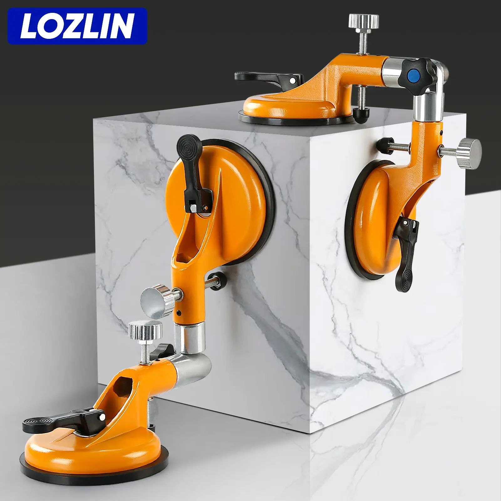 90°-270° Adjustable Vacuum Suction Joint Fixer - Seamless Countertop Tensioning/Leveling Tool for Granite, Marble, Quartz - Hardware Industrial Tool