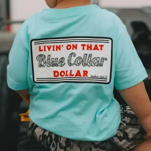Youth & Adult Blue Collar Dollar Boy’s Shirt, Graphic Tees Country Boy Clothes, Toddler Clothing, Menswear & Womenswear, USA-Made Printed Apparel	