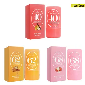Jelly Perfume Balm Set for Women 3x5g, Vanilla Amber Caramel Almond, Long Lasting Travel Size, Lychee Fruity Scent Collection