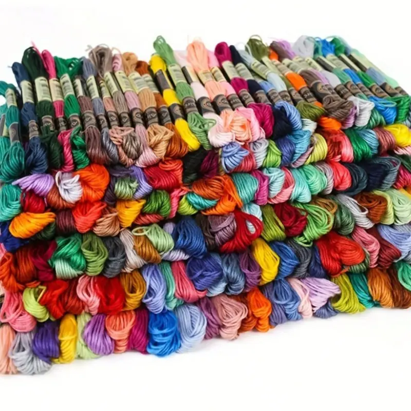 Cross Stitch Floss Polyester Thread Set, Multiple Color Options Available, Ideal for Handmade Embroidery Projects, Durable & Vibrant Threads