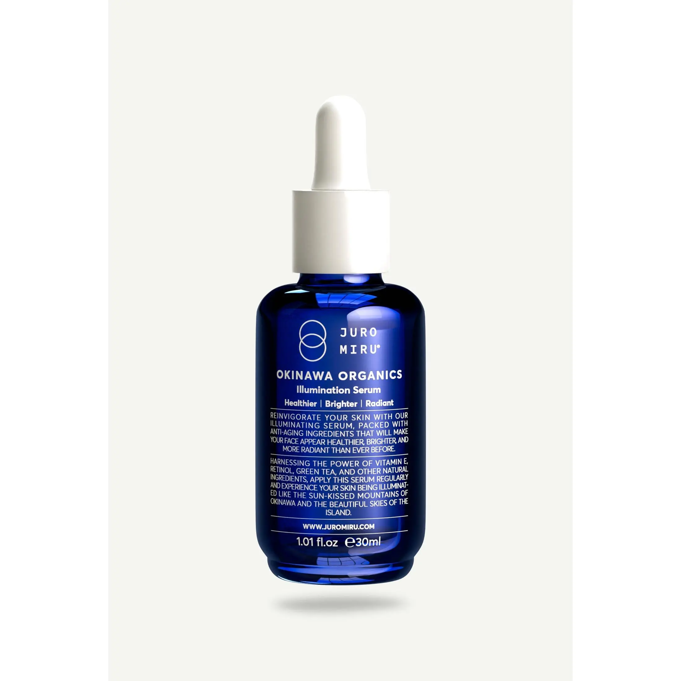 JURO Miru Okinawa Organics Illumination Serum 30ml - Brightening Serum for Even Skin Tone with Green Tea Extract