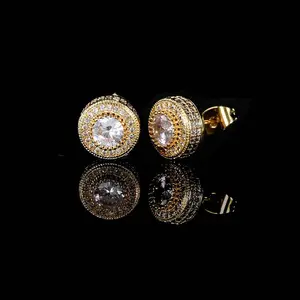 ORPHIC 5A+ Luxurious Zircon Earrings - Bling, Sparkling, Unisex Appeal, Men's Earrings, Fashion-Forward Hip-Hop Jewelry Accessories