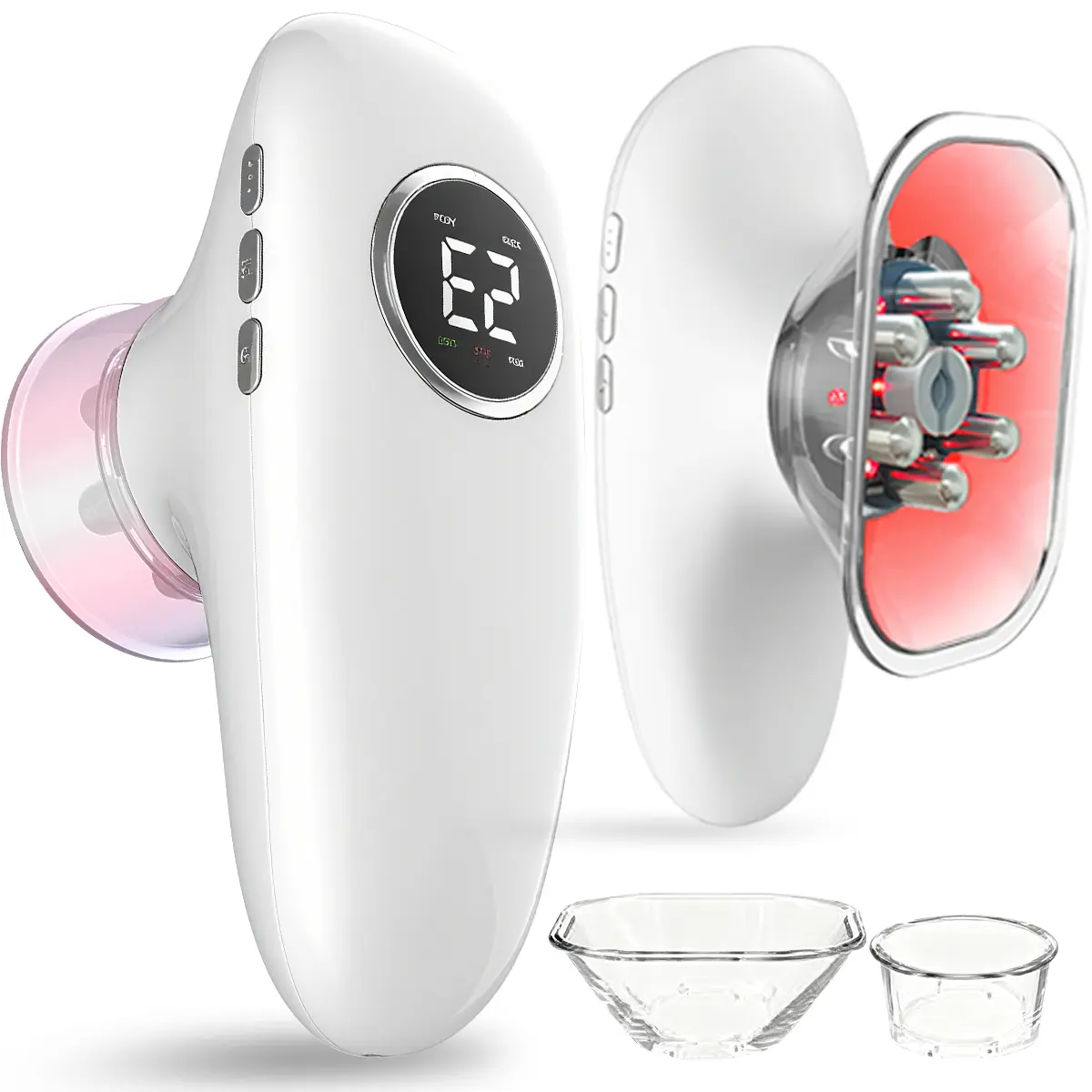 AYYHG 3-in-1 Wireless Microcurrent Cupping Vibration Beauty Galvanic Machine - Portable Rechargeable Cordless Beauty Tool with Box for Skin Firming, Sculpting, Home Spa Self-Care, Beauty Galvanic Machines