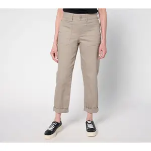 LOGO by Lori Goldstein Petite Color Straight Leg Ankle Jeans