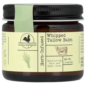 Hearth and Homestead Whipped Tallow Balm, Herb-Infused, 1.3 oz (37 g)
