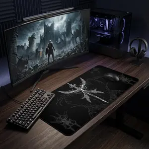 Angel Sword Mouse Pad, Cybersigilism Desk Mat, Edgy Gaming Decor, Anime Mouse Pad, Desk Mat, pc accessories.