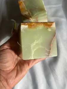 “Sage Daze” Green Onyx Floating Cubes