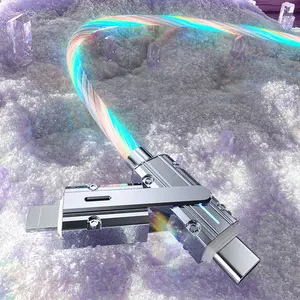 4-in-1 USB C Cable, Multi-functional 240W Fast Charge Data Cable, Phone Accessories Suitable for iPhone 15 14 Phone iPad Pro, Cellphone Charging Accessories