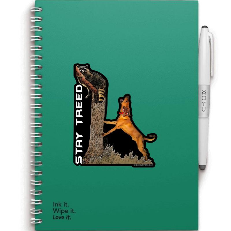 Stay treed red bone coon hound Hunter Gun Dog Hunting Sticker
