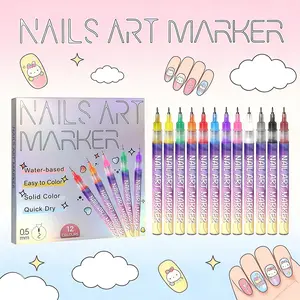 Nails Art Marker Pen, for Different Shape, Multifunctional DIY Nail Art Tools