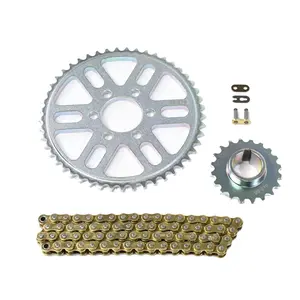 Drive Sprocket Chain Combo for Surron Light Bee X S Gold 219 Chain Rear 49 Front 20 Tooth Sprocket Set for Segway X160 260 Chain Sprocket Conversion Kit for Modified Dirt Bike and Replacement