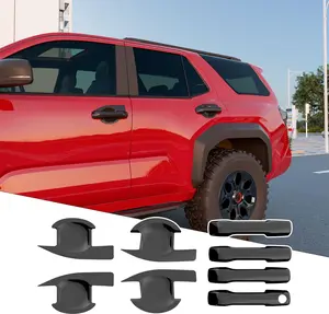 [Fits 25-26 4Runner & 24-26 Tacoma] Exterior Door Handle Bowl Cover Trim Compatible with 2025-2026 Toyota 4Runner 24-26 Tacoma Exterior Door Handle Cover Trim Glossy Black Replacement for 2025-2026 Toyota 4Runner Accessories