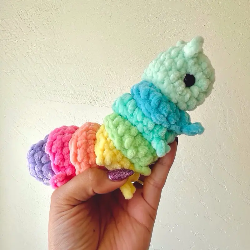 Fidget Crochet Caterpillar Plushie Fidget Crochet Caterpillar Plushie