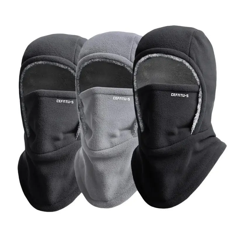 FEITAI Women's 3-in-1 Knit Beanie Scarf & Mask Set, Warm Fleece-Lined Winter Accessories, Ideal for Gifting in Black & Coffee, 1 Size, One Size