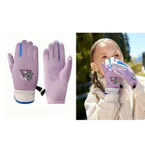 Kids Waterproof Winter Ski Gloves – Warm Fleece Lined, Insulated Snow Gloves for Boys & Girls, Outdoor Cycling & Cold Weather Fingered Mitts