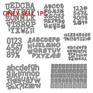 Digital Letter Series Metal Cutting Dies, Paper Card Making Scrapbook DIY Cards Album Craft Decorations, Metal Molds for Crafting