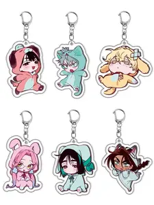 Alien Stage Chibis Keychains for Women Men Backpack Accessories Luka Ivan Till Mizi Hyuna Sua Pajamas Styling Cosplay Keyrings Jewelry Fans Collection Gifts Keychain for Bags