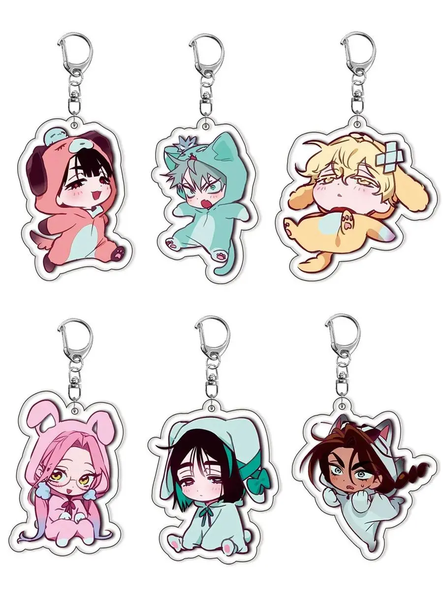 Alien Stage Chibis Keychains for Women Men Backpack Accessories Luka Ivan Till Mizi Hyuna Sua Pajamas Styling Cosplay Keyrings Jewelry Fans Collection Gifts Keychain for Bags