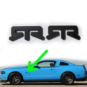 PAIR (2) RTR Fender Emblems Fits FORD MUSTANG Side Badge Nameplate Decal Drift