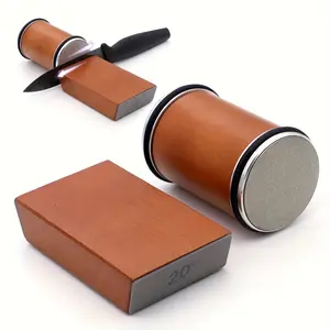 Rolling Knife Sharpener Tool Set, Diamond & Ceramic Discs, 15° & 20° Angle Guide Rails, Ideal for Kitchen Outdoor Use, Perfect Gift