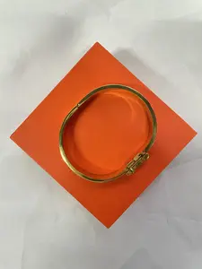 Statement Enamel Bangle for Women Unique Design Chunky Bracelet Art Deco Jewelry HipHop Bling Gift for Sister