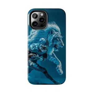 American Football Lion Phone Case, Game Day Football Fan Gift Case Suitable for iPhone 17-11 Pro Max/Plus and  Samsung Galaxy S23-25