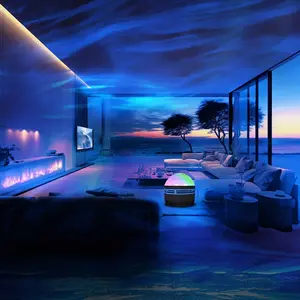 Enchanting Aurora Effect - LED Starry Sky Projector Night Light, USB Powered, Non Rechargeable Button Battery, Used for Decorating Game Rooms, Bedrooms, Ceilings, Parties