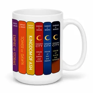Aesthetic BookTok Fantasy Reader 11oz 15oz Mug, Romantasy Book Stack Coffee Cup, Perfect Gift for Book Lover & Bestie