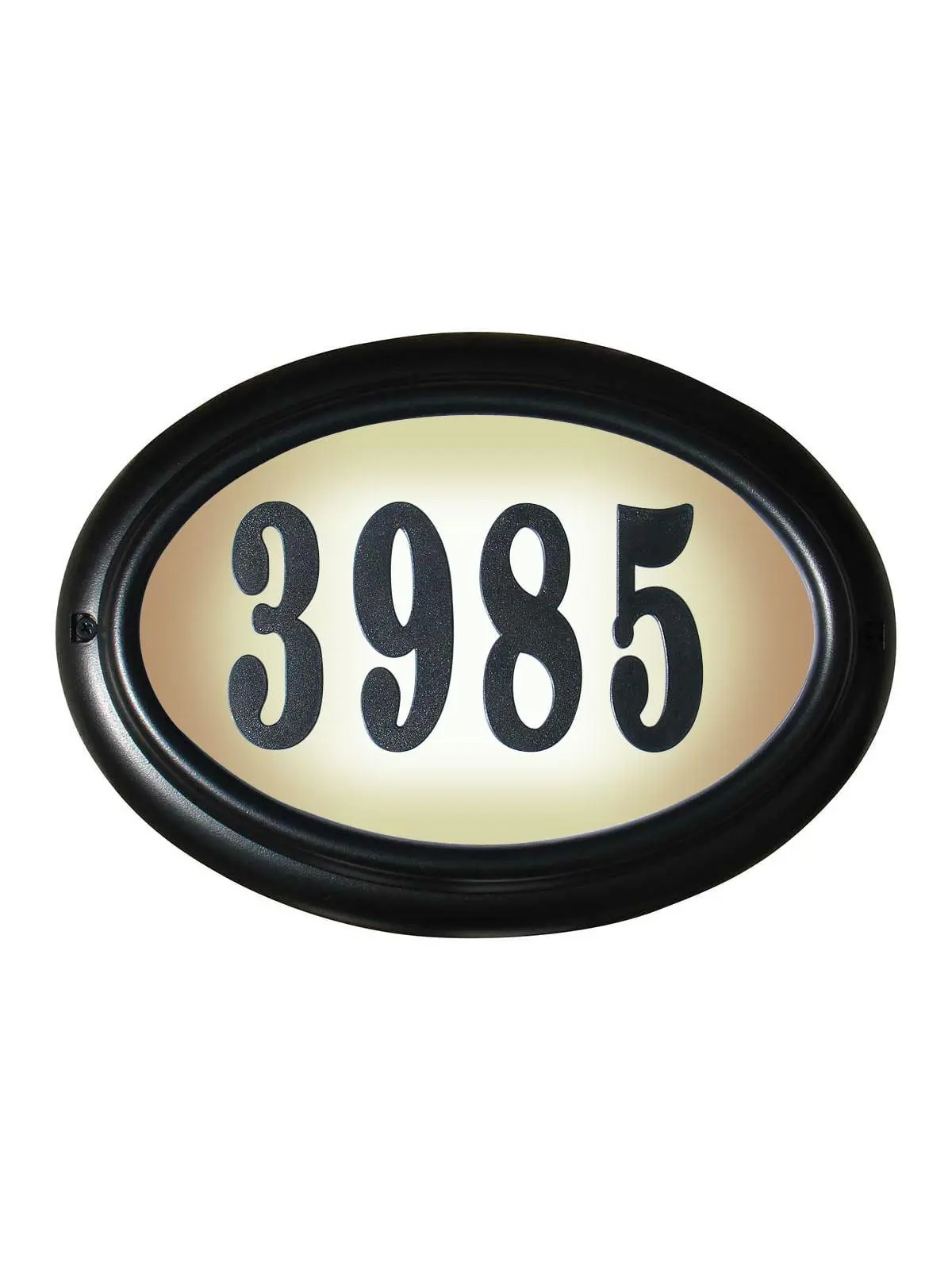QualArc 15 in. Black Frame Edgewood Oval Shape Lighted Address Plaque DIY Kit - Lighted Sign, Front Porch Home Decor, for Home DIY Projects