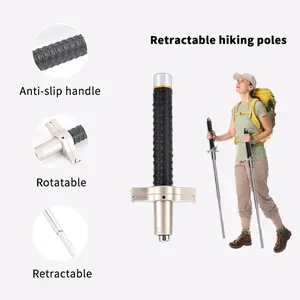 All-Season Telescopic Mountain Climbing Stick - Hiking, Trekking, and Travel for Men, Women, Hikers, Backpackers, and Seniors