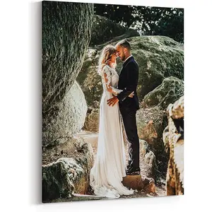 BARLEY ONE Click Shop Chat, Send Photo, Custom Canvas Prints (2:3): Personalized Photo On Canvas, Transform Your Photos into Stunning Framed Wall Art, Digitally Printed Photo To Canvas, Ideal for Home Decor Gifts, Mother's Day Gift Keepsakes