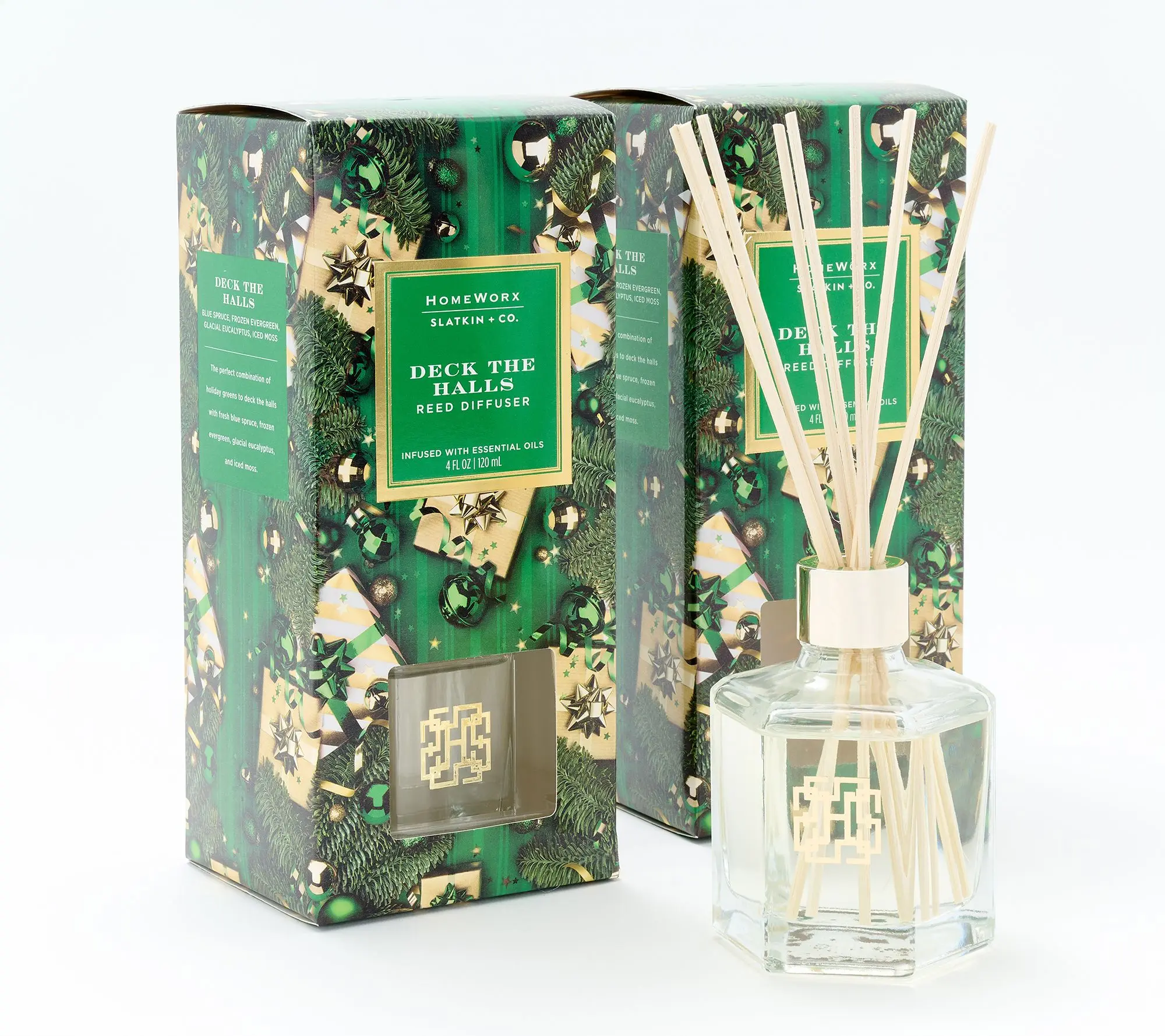 HomeWorx by Slatkin + Co. Set of 2 Fa La La La Reed Diffusers HomeWorx by Slatkin + Co. Set of 2 Fa La La La Reed Diffusers