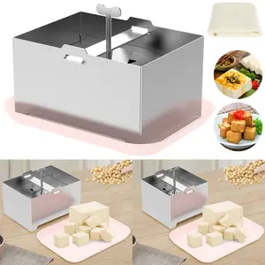 2025 NEW Tofu Press Kit Food Grade Stainless Steel Tofu Maker Pressure Adjustable Tofu Press Maker Detachable Tofu Maker Press Mold Kit Dishwasher Safe Tofu Press with Drip Tray Tofu Press for Home Tofu
