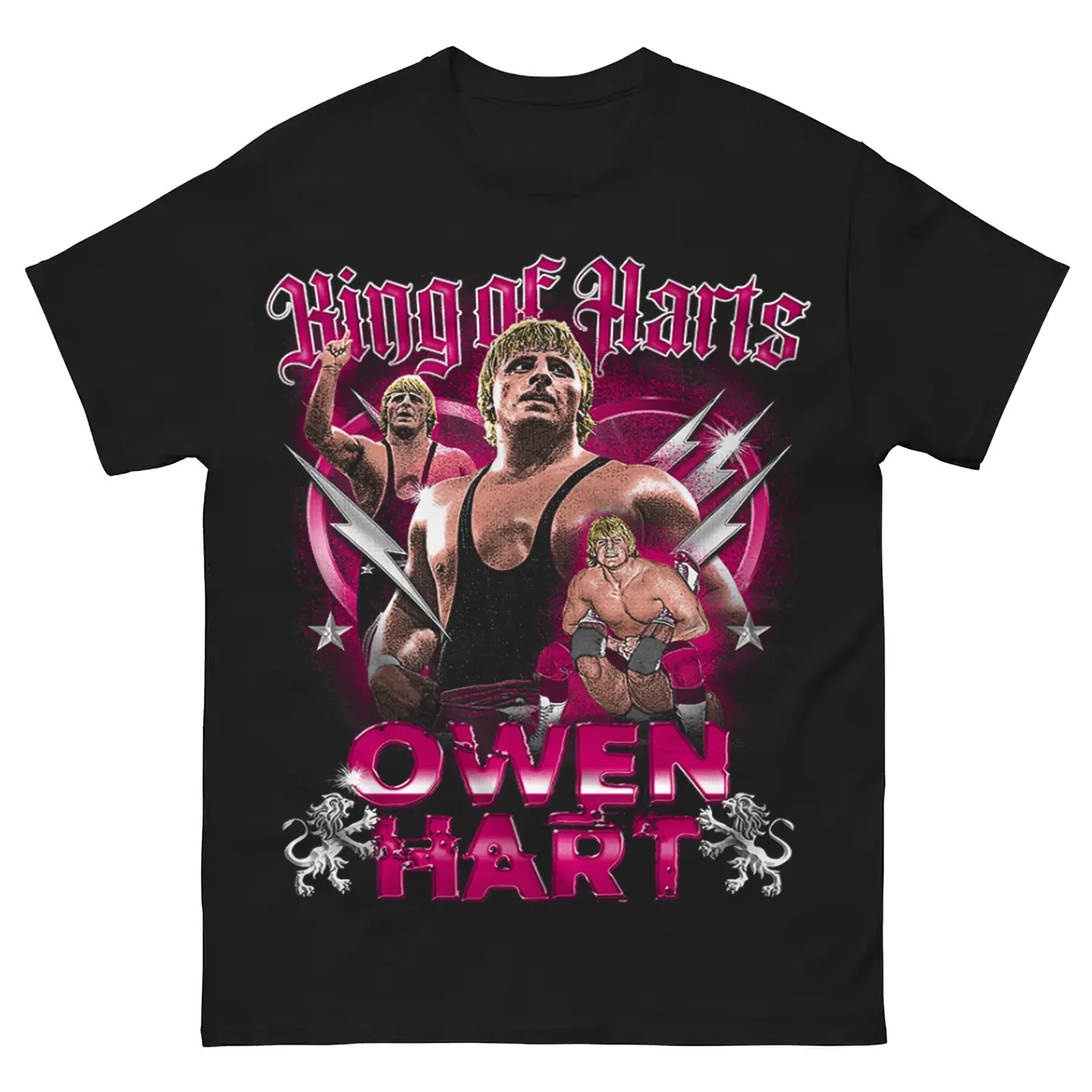 Owen Hart King of Hearts Graphic Wrestling T-Shirt Retro Wrestling Fan Shirt