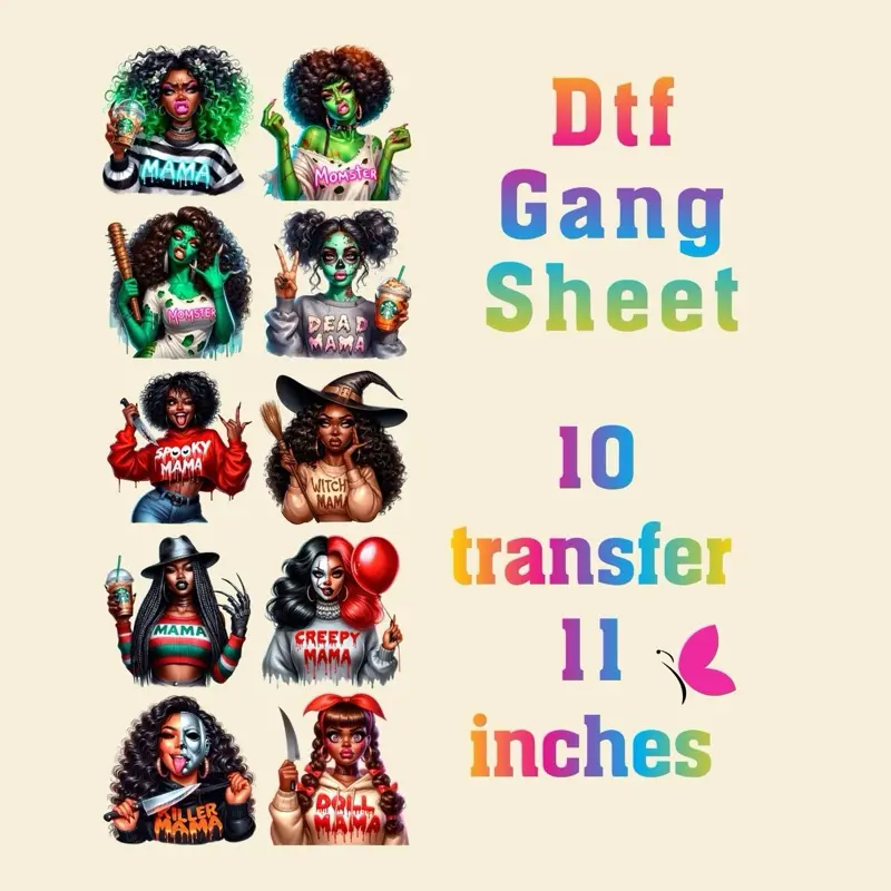 Halloween  DTF Gansheet  DIY printing