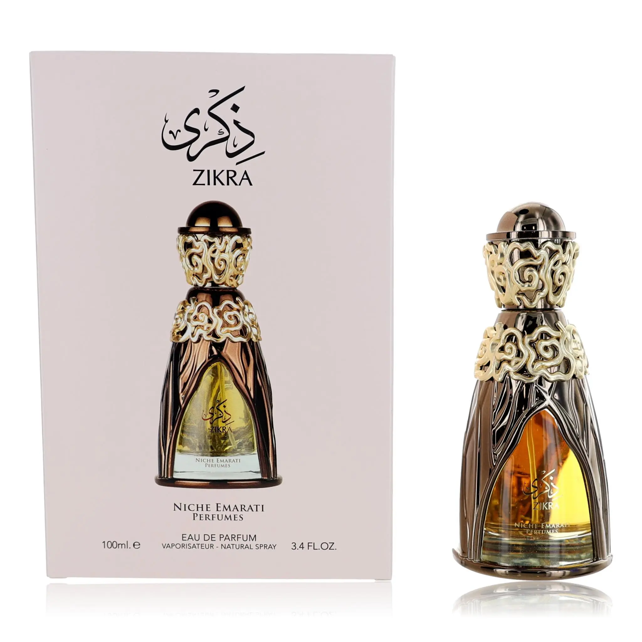 Zikra by Lattafa Niche Emarati Unisex 3.4 oz EDP Spray - 100 ml perfume, fine aroma, luxurious look, natural spray, single bottle