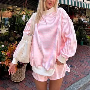 TikTokShopBlackFriday Two Piece Sets for Women Fall Outfits Sweatsuit Sweat Short Sets Casual Matching Set Travel Tracksuit