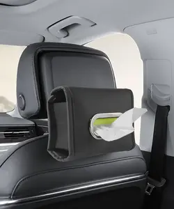 Car Tissue Holder,Car Accessories Tissue Box Cover Rectangle, Tissue Holder in Car, PU Leather Car Tissue Holder, Backseat Tissue Box Holder for Car.