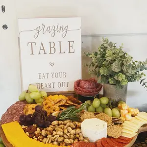 Eat Your Heart Out Grazing Table Sign for Charcuterie Tables Boards Parties or Companies 8x10 Wood Decorative Sign