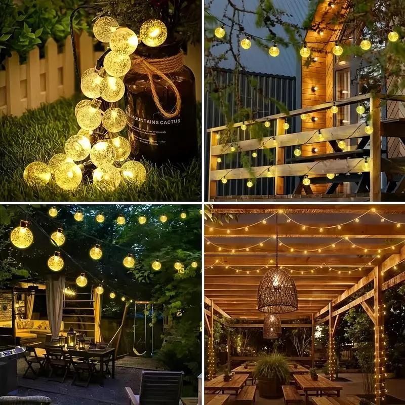 39.3FT Solar Globe String Lights, 100 LED Waterproof 8-Mode Solar Powered Lights, Ideal for Your Backyard, Patio, Porch, Camping, Party & Holiday Decorations (Warm White)