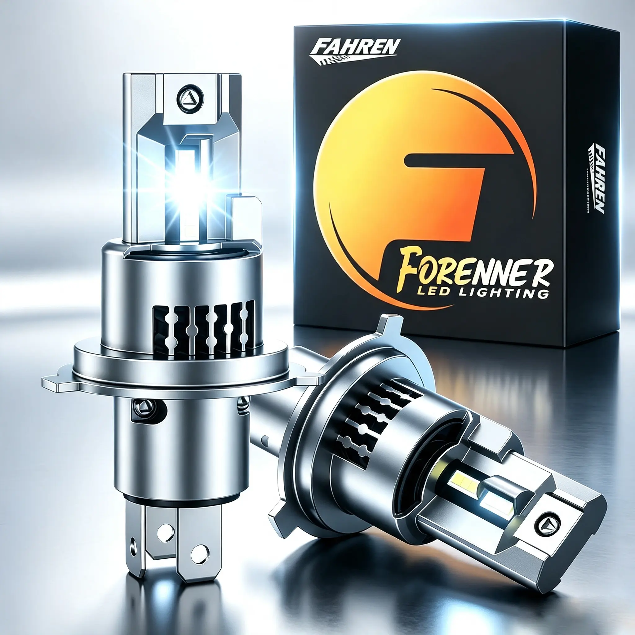 Fahren 9003 H4 HB2 LED Headlight Bulbs, 46000LM 10X Ultra Bright LED Bulbs, Perfect Beam Pattern for High Low Beam