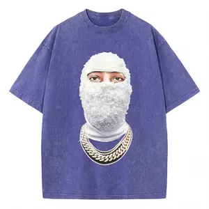 MoodTees Retro Washed Portrait Graphic T-Shirt – American Vintage Distressed Short Sleeve Tee, 100% Cotton, Soft Breathable Fabric, Relaxed Fit, Trendy Streetwear, Casual Everyday Wear, Perfect for Layering & Gifts