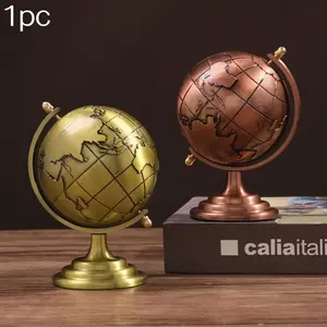 Luxury Earth Globe Decorative Piece, Elegant Home Accent for Living Room, Office, Study, Entryway, Soft Decoration Item