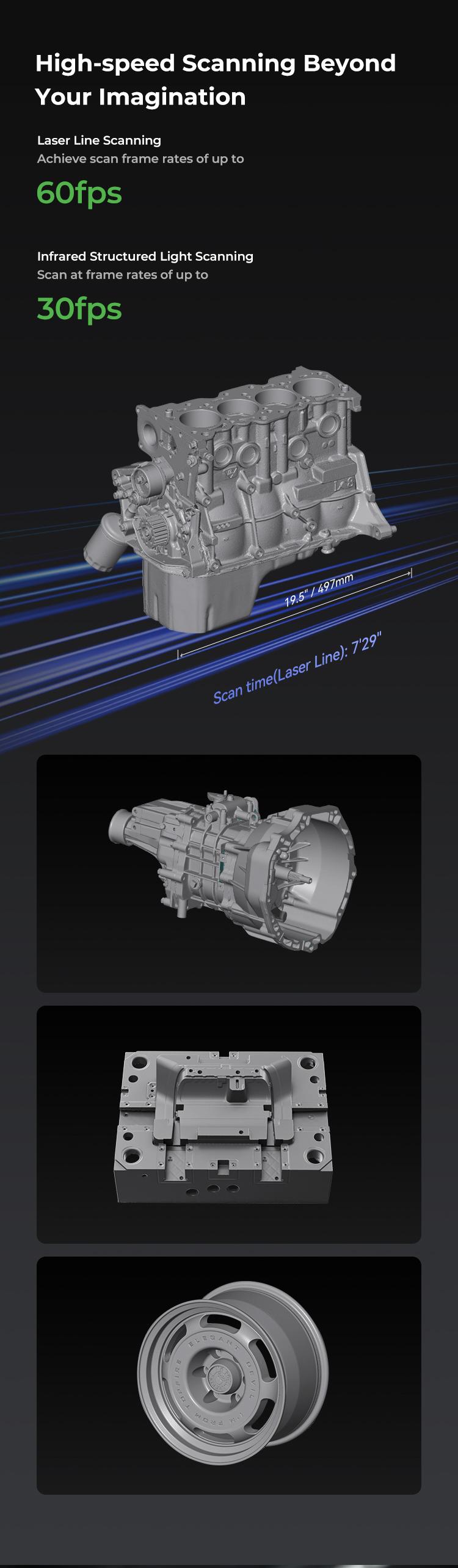 Creality RaptorX: Wireless Hybrid Blue Laser & NIR Scanner