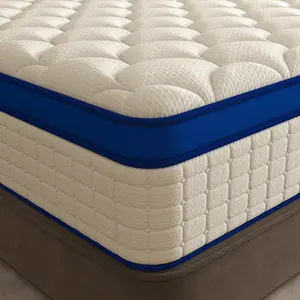 12/14 inch Twin/Full/Queen/King Size Mixed Mattress Box-Ergonomic Memory Cotton And Independent Bag Spring, Medium Hardness,Double To King Size, Modern Mattress,Durable Fabric Structure, Spinal Support And Movement lsolation, Easy To Install ln Bedroom