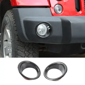 For 2007-2017 Jeep Wrangler JK Front Bumper Fog Light Lamp Trim Cover