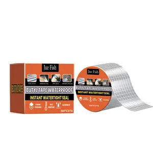 Jue-Fish Waterproof Butyl Tape — Roof Leak Repair & Seal, Moisture-Proof, High-Strength Self-Adhesive Aluminum Foil Waterproof Membrane