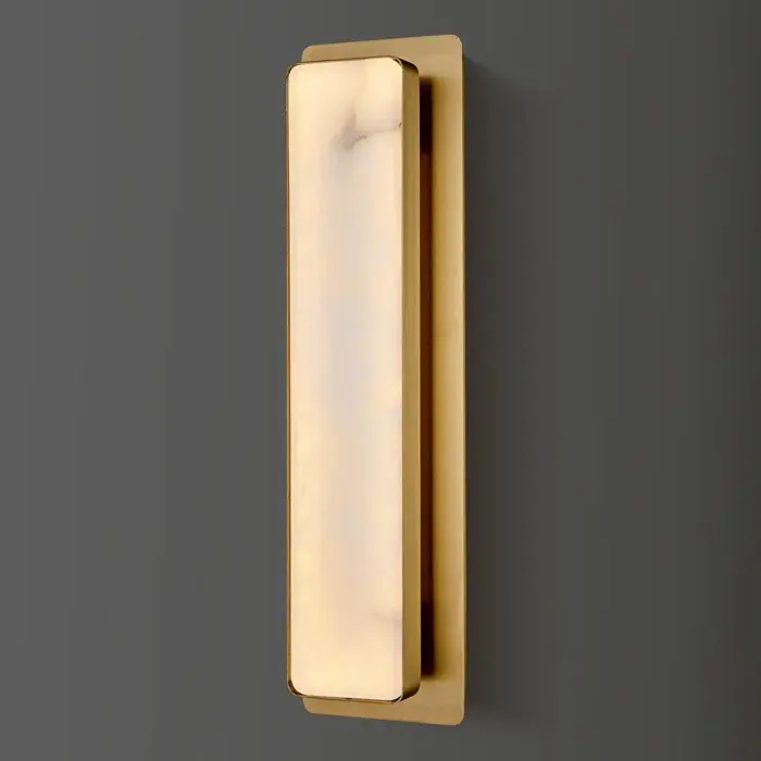 LED Wall Sconces Flush Mounted Sconces with Alabaster Shade