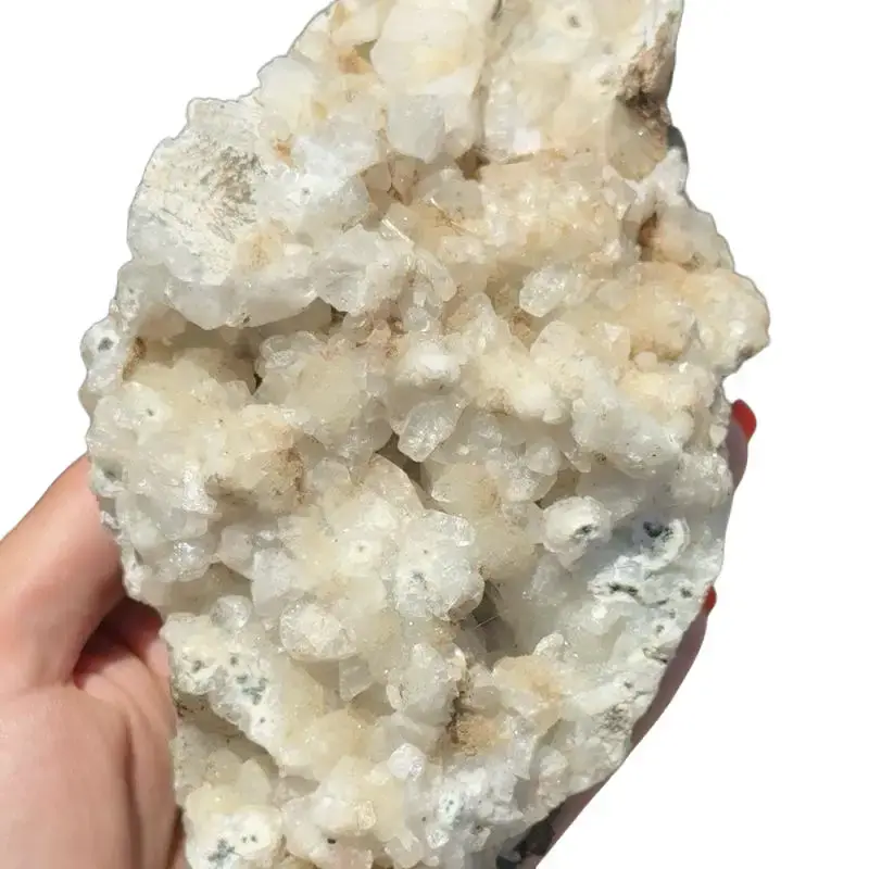 1 lb 13 oz Apophyllite, Barite & Chalcedony Zeolite Crystal Specimen Piece - Natural Semi-Finished Crystal Collectible for Jewelry Accessories & Derivatives, Collectibles